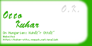 otto kuhar business card
